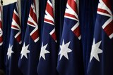 A collection of Australian flags