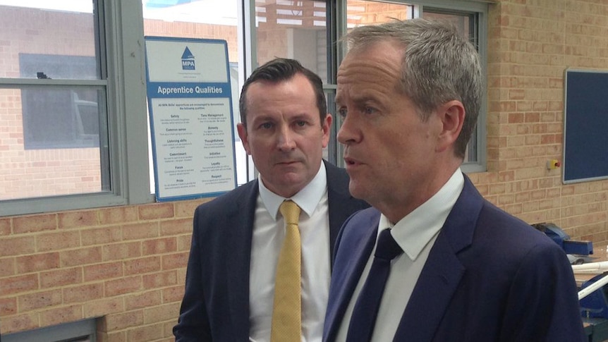 Bill Shorten with Mark McGowan