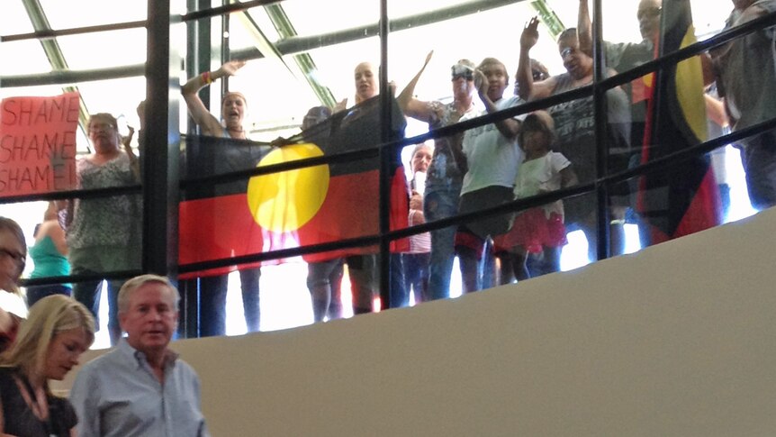 Noongar protesters make their point known