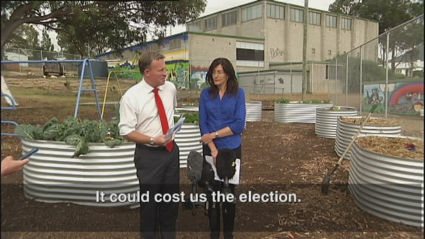 Liberal leader, Will Hodgman, and Liberal MP, Jacqui Petrusma, caught off guard