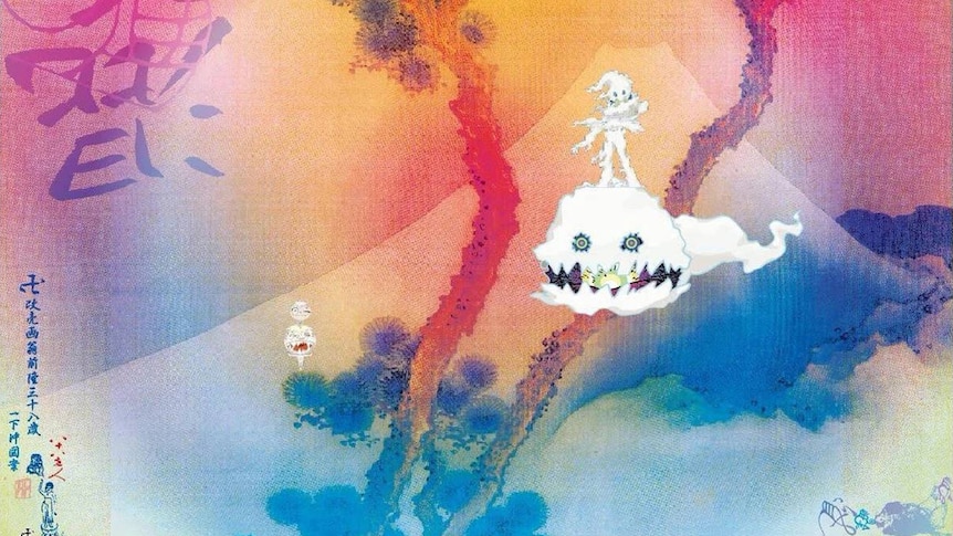 The artwork for Kid Cudi x Kanye West's 2018 collaborative album Kid Sees Ghosts