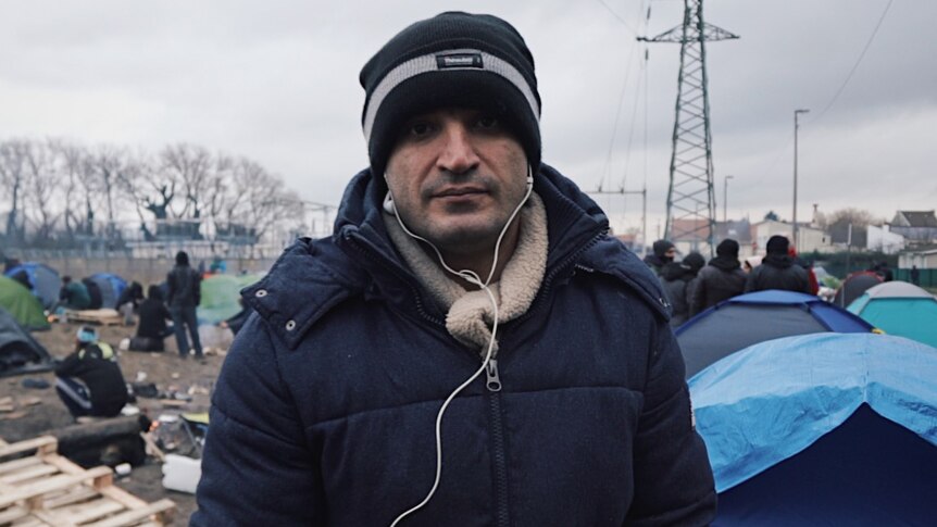 Iranian migrant Ahmed in Calais, France.