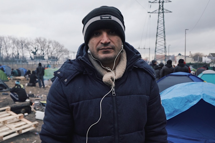 Iranian migrant Ahmed in Calais, France.