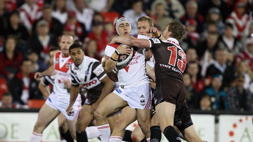 In charge...Soward scored 13 points in the Dragons' win.