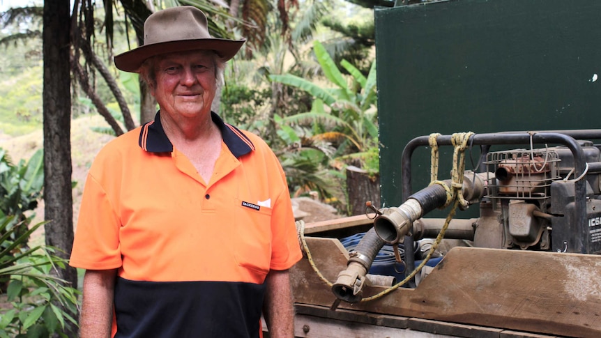 Norfolk Island water carter Greg Horrocks fears the drought-stricken island's underground water is depleting.