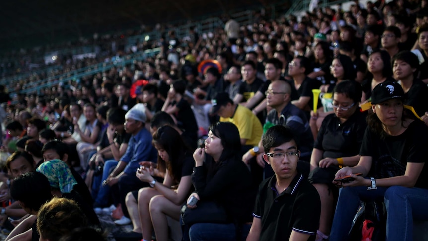 Opposition supporters gather for rally