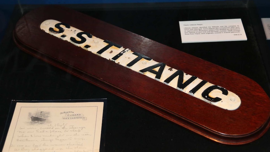 a sign from the titanic.