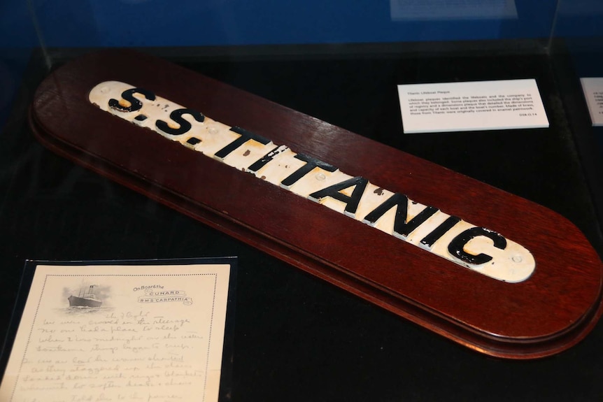 a sign from the titanic.