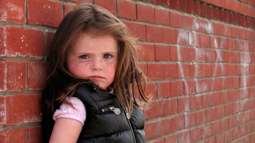 An Irish Traveller young girl aged about five called Chanelle