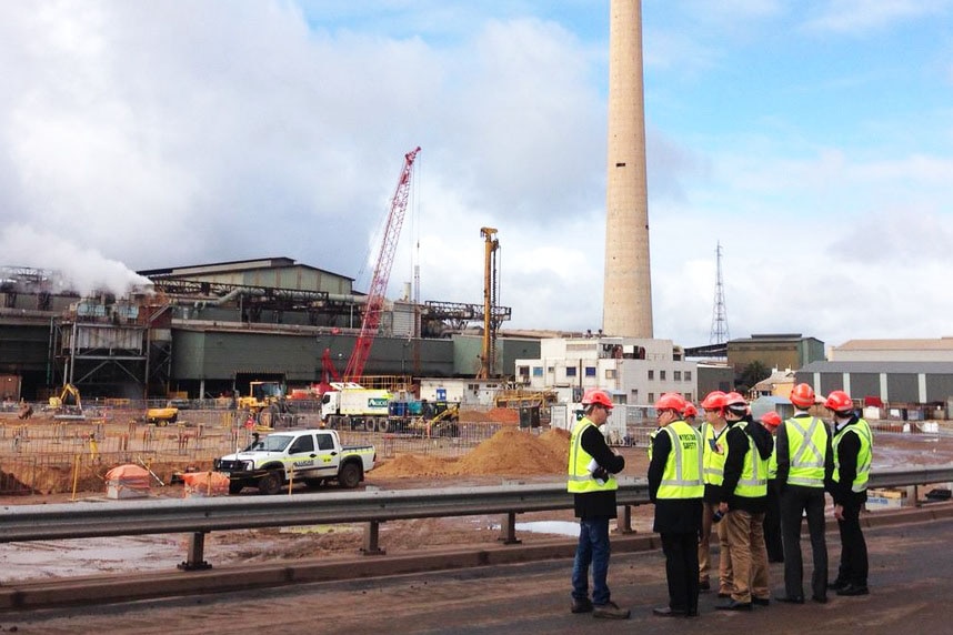 construction work at the Nyrstar smelter at Port Pirie