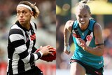 A composite image of Darcy Moore (left) and Erin Phillips.