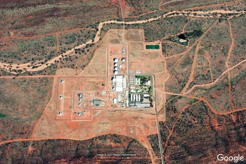 Joint Defence Facility Pine Gap as seen on Google Maps.