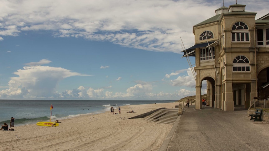Cottesloe Beach pavilion and the surf life savers.