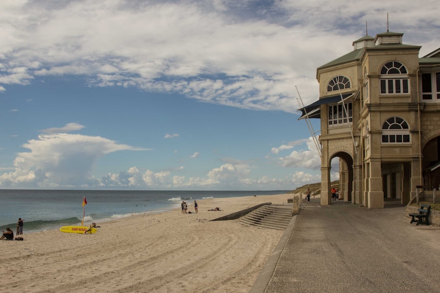 Cottesloe Beach pavilion and the surf life savers.