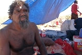 Terrance Woggagia is a homeless Aboriginal man living in a makeshift camp in Port Hedland.