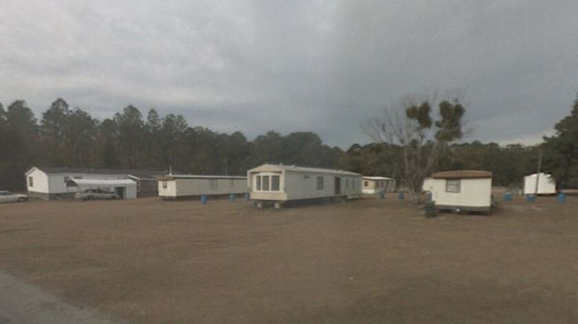 Murder scene: Mobile homes at the New Hope trailer Park in Georgia.