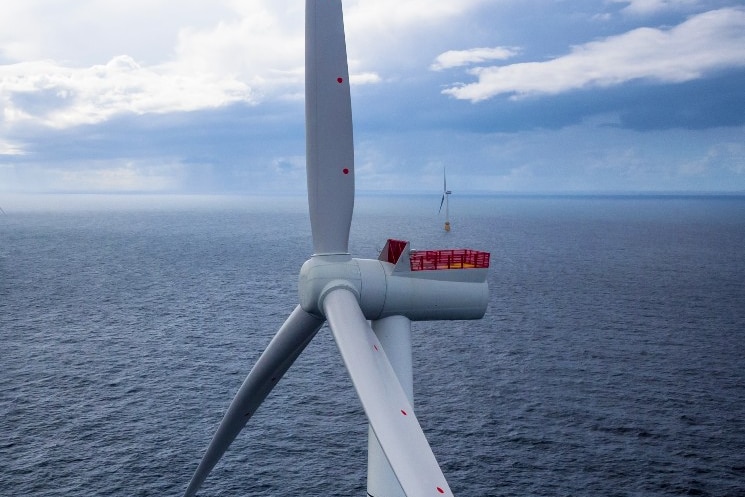 An offshore wind farm.