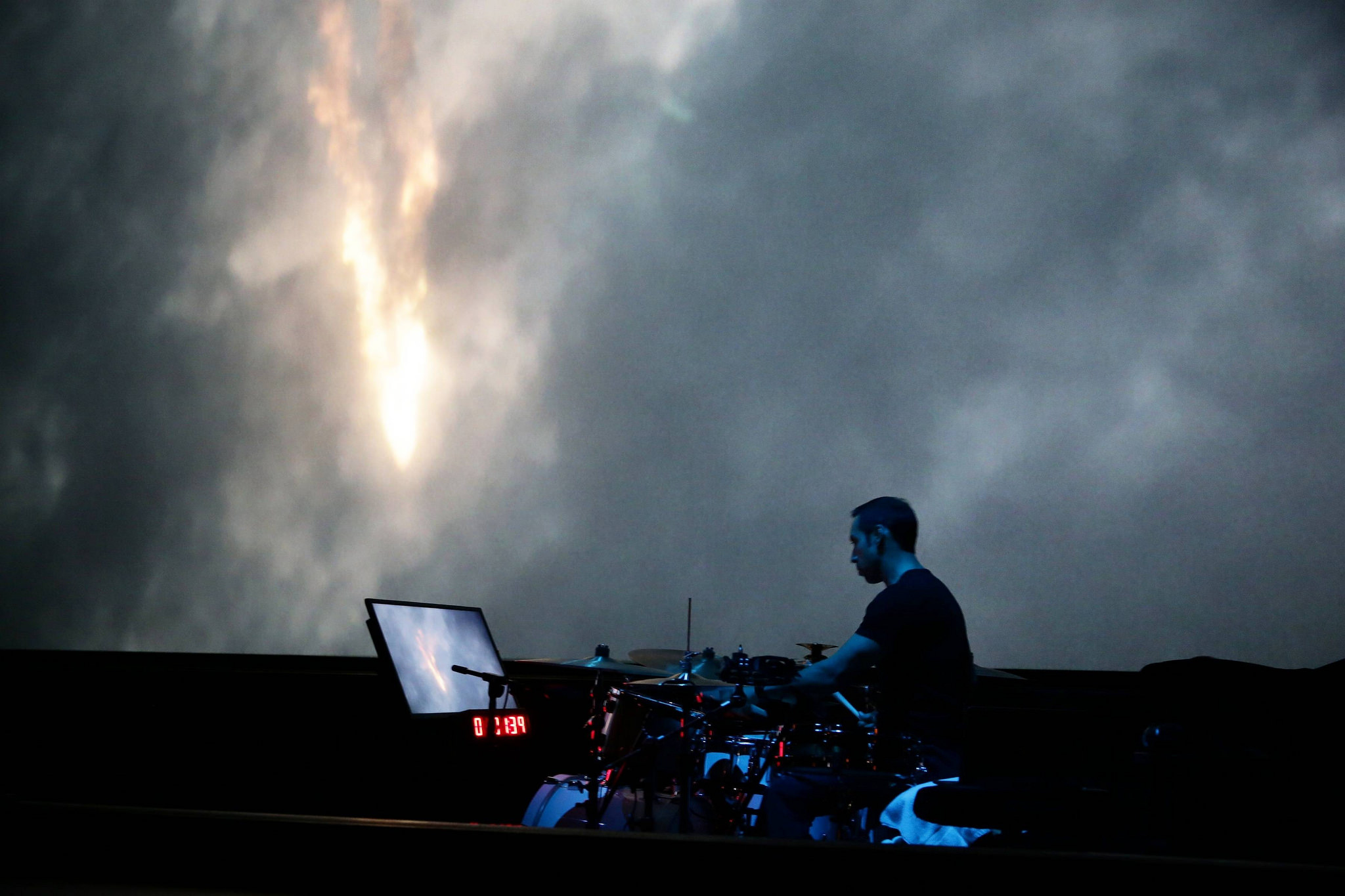 Musician accompanies screening of the movie Birdman at MOFO.