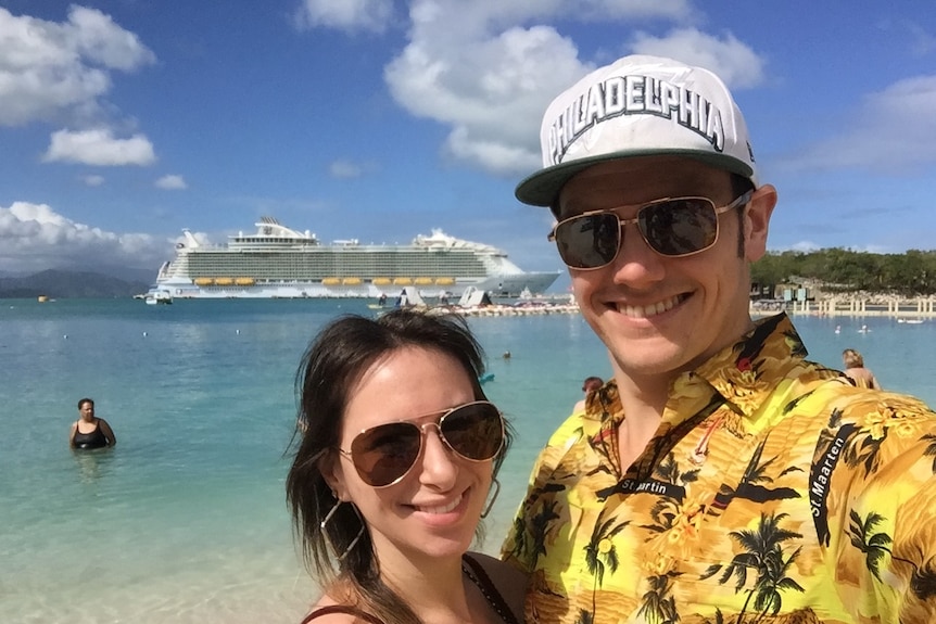 James Drew and Lori Ostrow on their cruise vacation