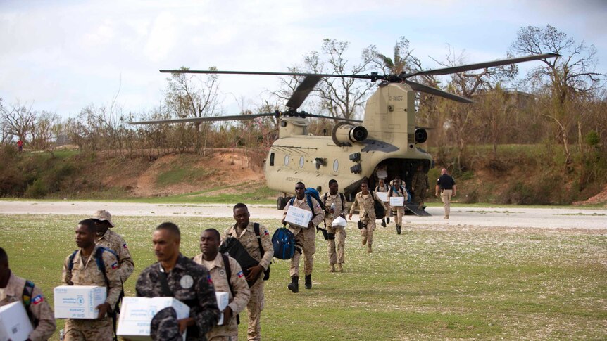 Haiti relief carried by troops