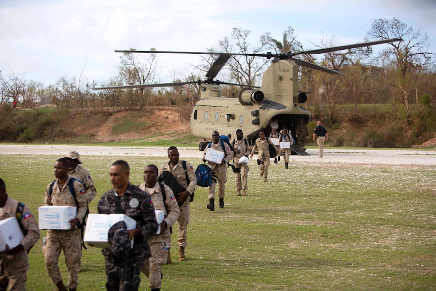 Haiti relief carried by troops