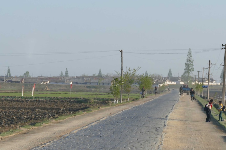 Typical rural scene in North Korea