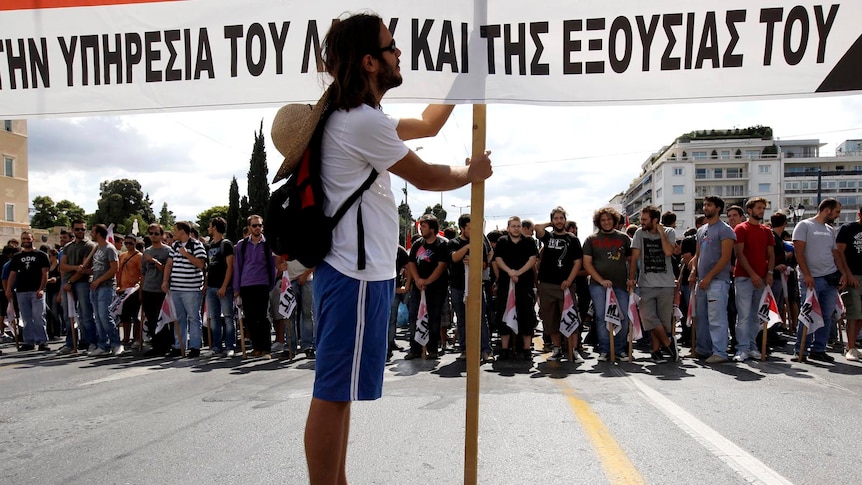 Debt crisis continues: Greek students protest against economic austerity and planned education reforms