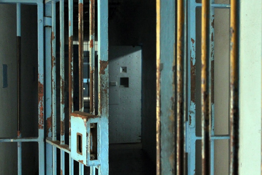 Bars in the old Alice Springs jail.