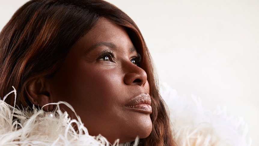 Marcia Hines on the cover of her album The Gospel According to Marcia