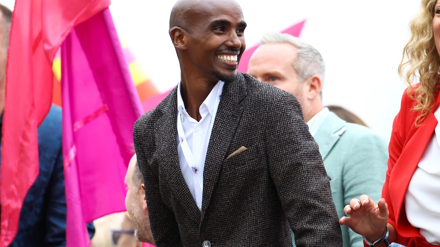 Mo Farah arrives at Platinum Jubilee