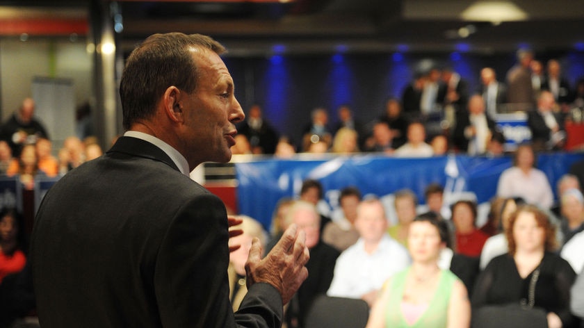 Tony Abbott responds to voters' questions in Rooty Hill