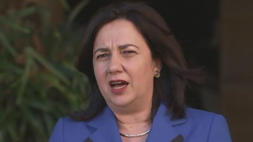Queensland Premier Annastacia Palaszczuk speaking to the media