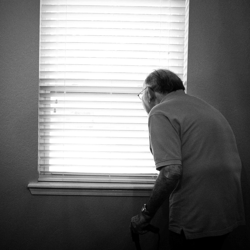 Old person black and white