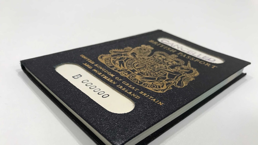 Blue British passport