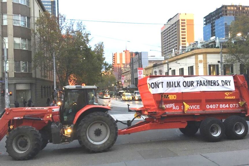 Dairy farmer protest