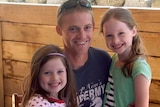 Private Grant Kirby with daughters Isabella and Madeleine