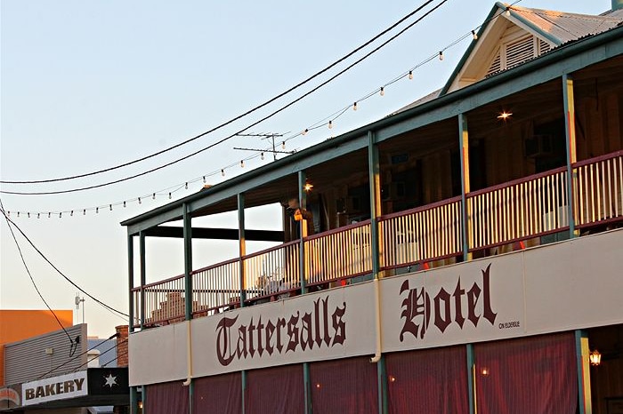 A two-storey pub with verandah.