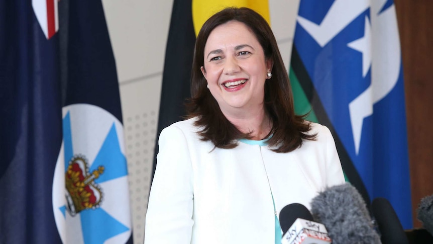 Annastacia Palaszczuk at the podium