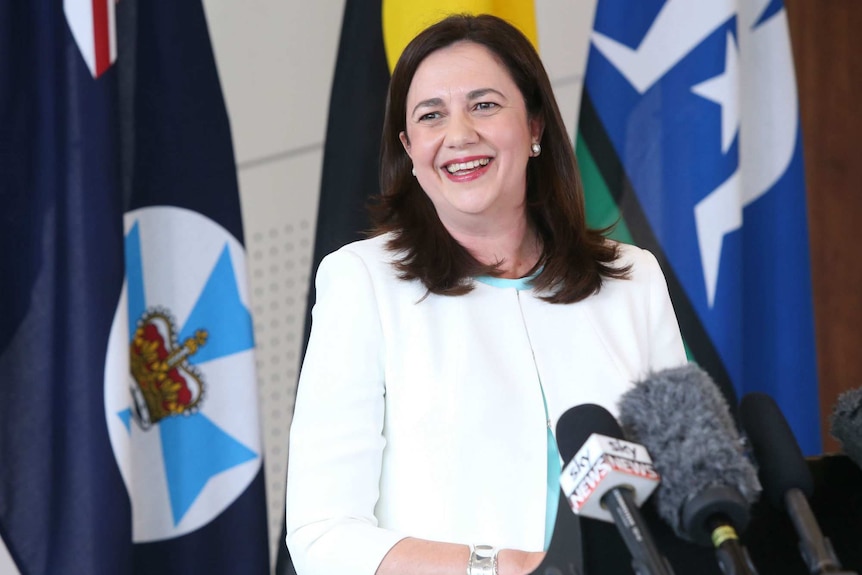 Annastacia Palaszczuk at the podium