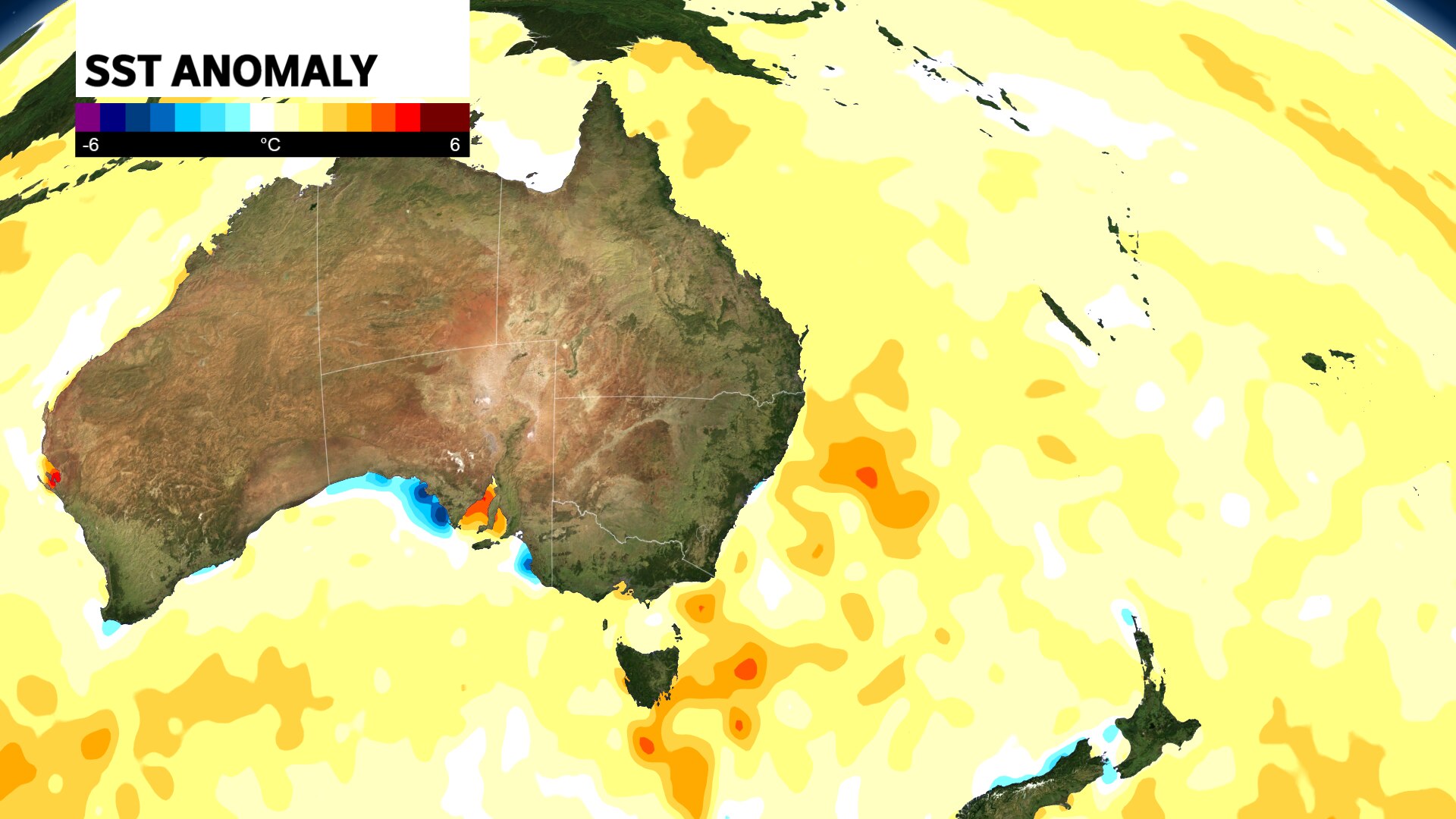 Heat map of Australia