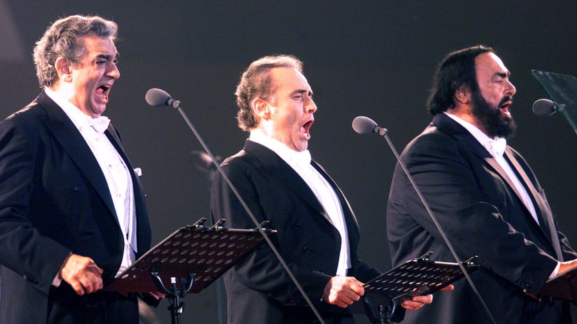 The Three Tenors: Placido Domingo, Jose Carreras and Luciano Pavarotti (file photo).