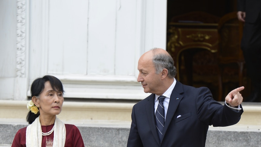Burma's Opposition Leader meets with France's Foreign Minister