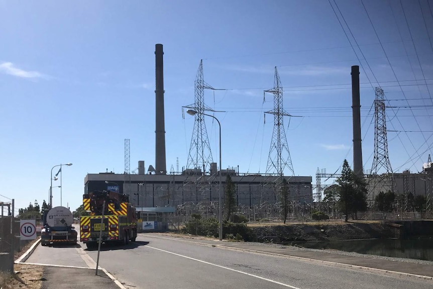 MFS firetruck outside Torrens Island Power Station