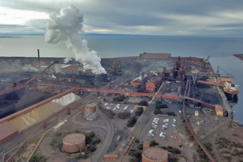 An aerial view of the Arrium premises at Whyalla.