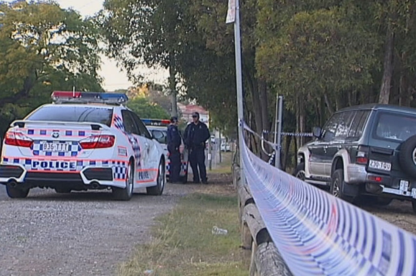 Police on scene at Holland Park where a car allegedly rammed a police vehicle.