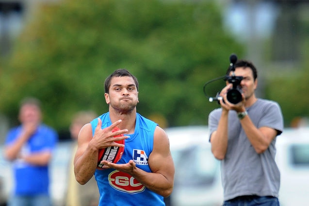 Hunt swallows one at training