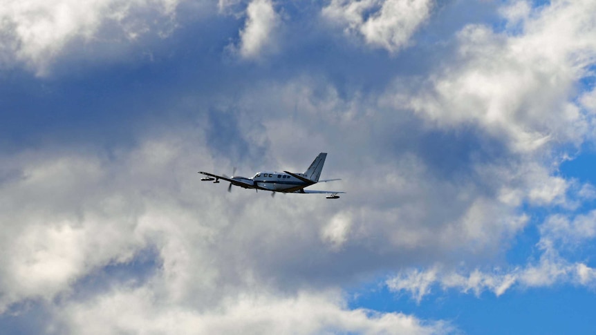 Cloud seeding plane heads out