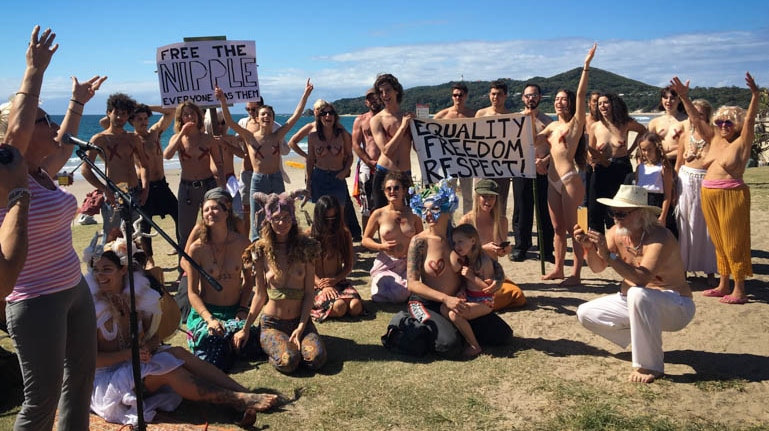 769px x 431px - Topless protesters join Free the Nipple movement for gender equality - ABC  News