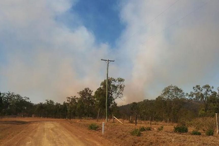 Bushfire burning near the town of Teelah.