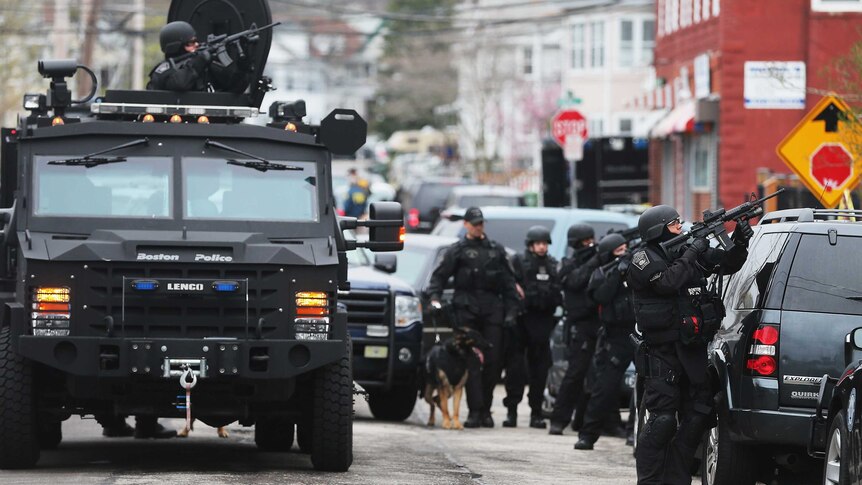 SWAT members search streets in Watertown